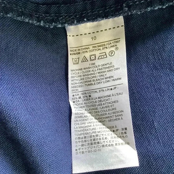 Banana Republic NWT Skirt Women’s 10 Navy Blue Front Button Linen Blend Mini - Picture 7 of 11